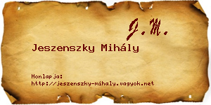 Jeszenszky Mihály névjegykártya